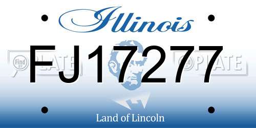 FJ17277 Illinois License Plate
