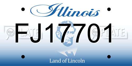 FJ17701 Illinois License Plate