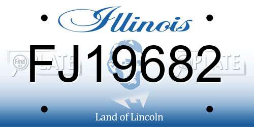 FJ19682 Illinois License Plate