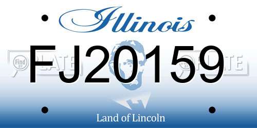 FJ20159 Illinois License Plate