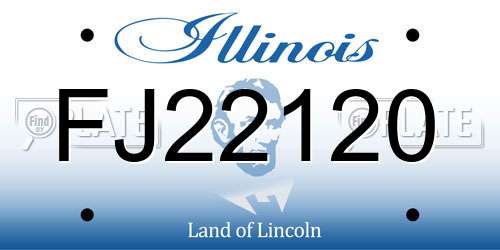FJ22120 Illinois License Plate