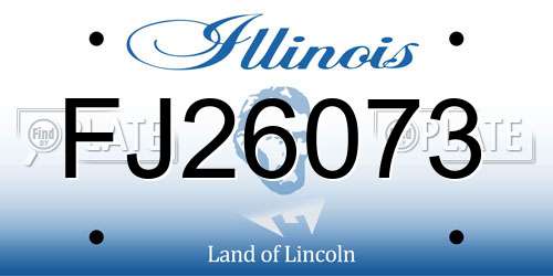 FJ26073 Illinois License Plate