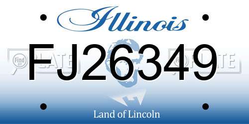 FJ26349 Illinois License Plate