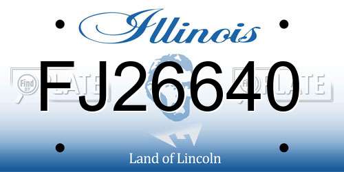 FJ26640 Illinois License Plate