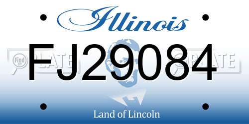FJ29084 Illinois License Plate