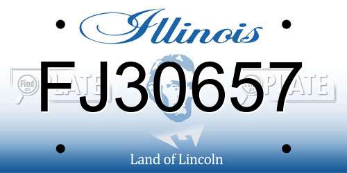 FJ30657 Illinois License Plate