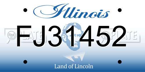 FJ31452 Illinois License Plate