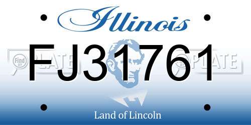 FJ31761 Illinois License Plate