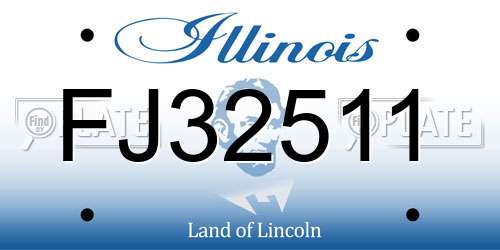 FJ32511 Illinois License Plate