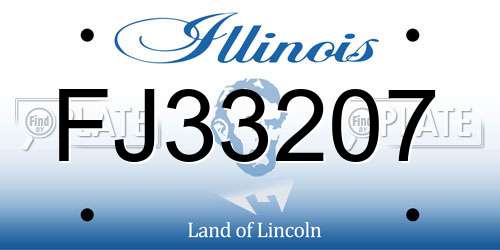 FJ33207 Illinois License Plate
