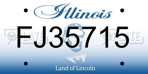FJ35715 Illinois License Plate