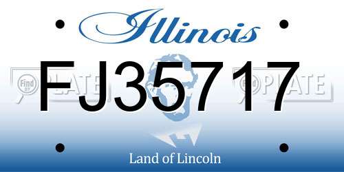 FJ35717 Illinois License Plate