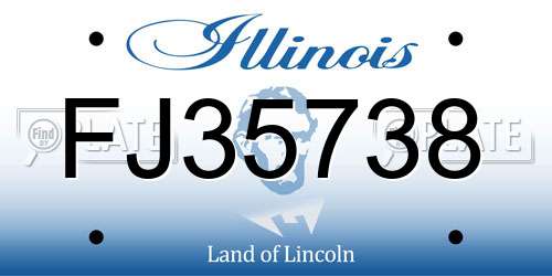 FJ35738 Illinois License Plate