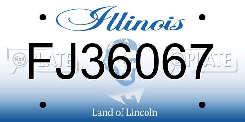 FJ36067 Illinois License Plate