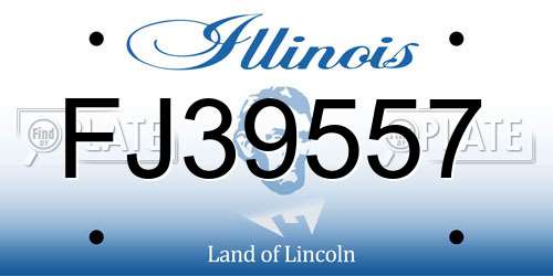 FJ39557 Illinois License Plate