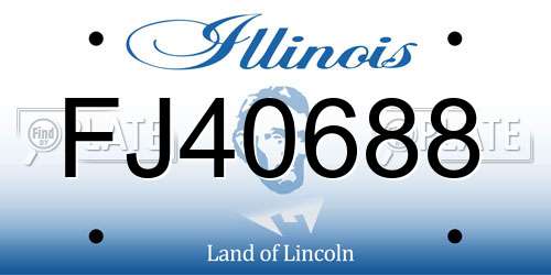 FJ40688 Illinois License Plate