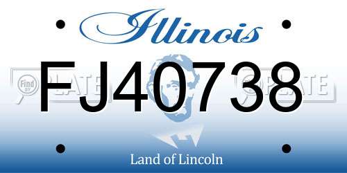 FJ40738 Illinois License Plate
