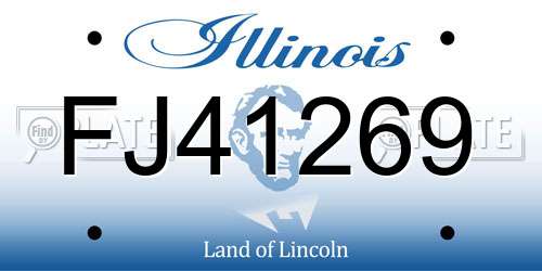 FJ41269 Illinois License Plate