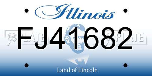 FJ41682 Illinois License Plate