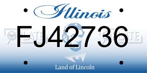 FJ42736 Illinois License Plate