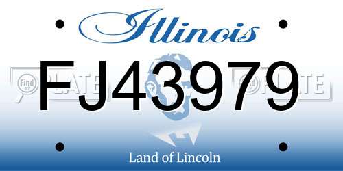 FJ43979 Illinois License Plate