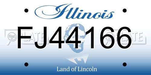 FJ44166 Illinois License Plate