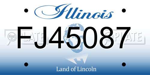 FJ45087 Illinois License Plate