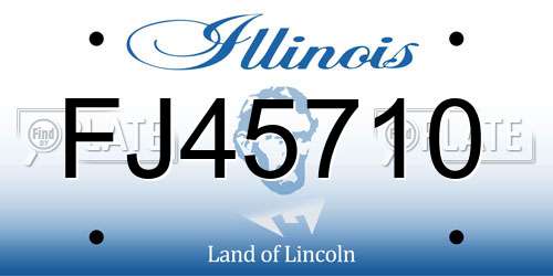 FJ45710 Illinois License Plate