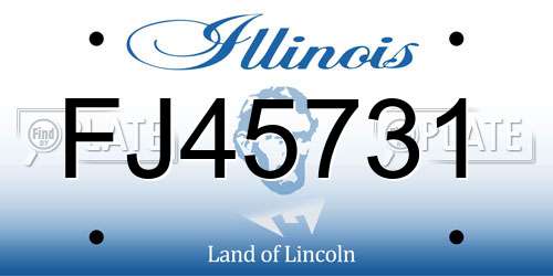 FJ45731 Illinois License Plate