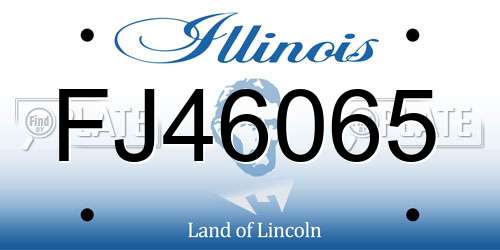 FJ46065 Illinois License Plate