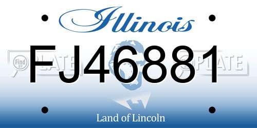 FJ46881 Illinois License Plate