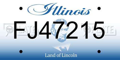 FJ47215 Illinois License Plate