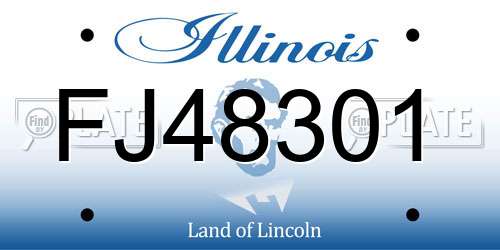 FJ48301 Illinois License Plate