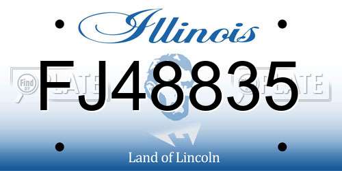 FJ48835 Illinois License Plate