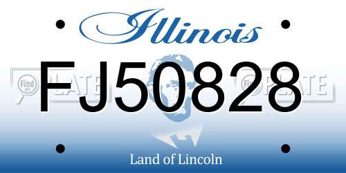 FJ50828 Illinois License Plate