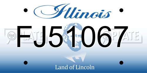 FJ51067 Illinois License Plate
