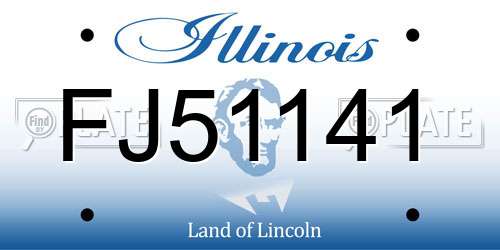 FJ51141 Illinois License Plate