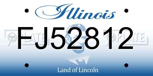 FJ52812 Illinois License Plate