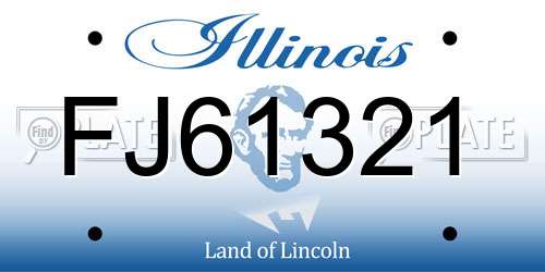 FJ61321 Illinois License Plate