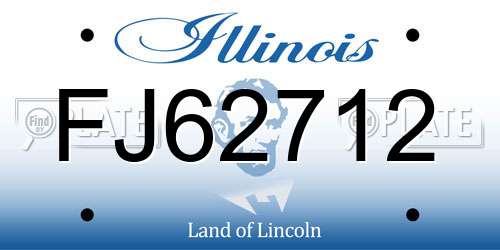 FJ62712 Illinois License Plate