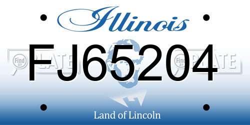 FJ65204 Illinois License Plate