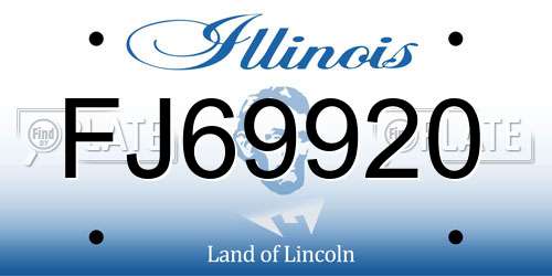 FJ69920 Illinois License Plate
