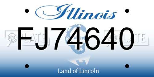 FJ74640 Illinois License Plate