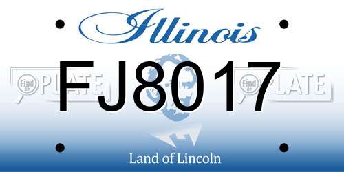 FJ8017 Illinois License Plate