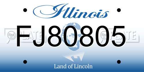 FJ80805 Illinois License Plate
