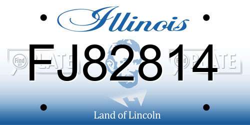 FJ82814 Illinois License Plate