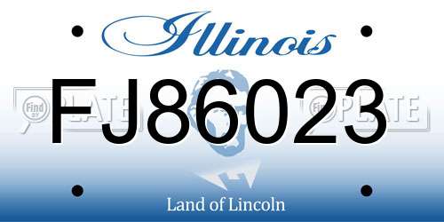 FJ86023 Illinois License Plate