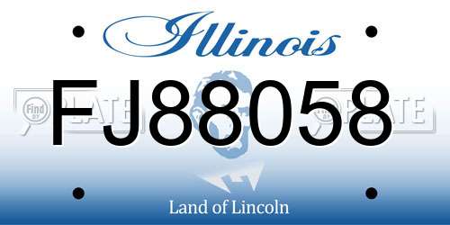 FJ88058 Illinois License Plate