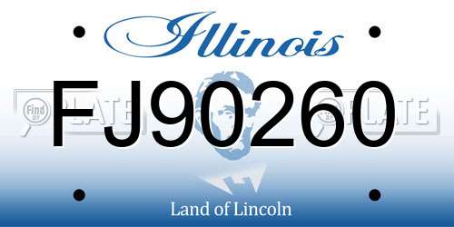 FJ90260 Illinois License Plate