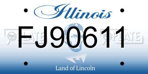 FJ90611 Illinois License Plate